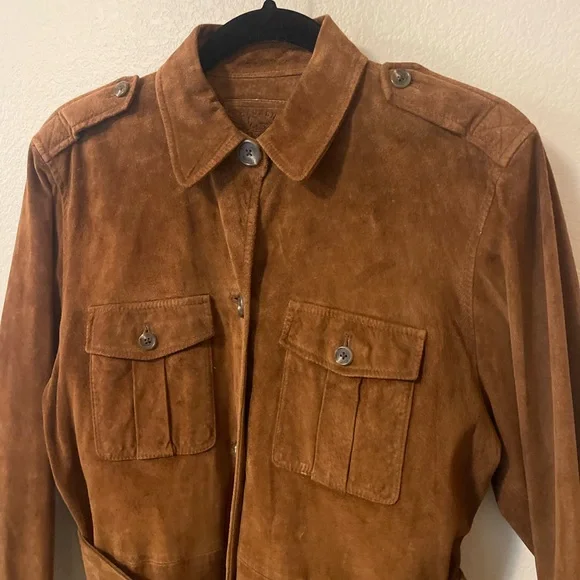 Ralph Lauren Brown Suede Safari Jacket - Picture 12 of 16